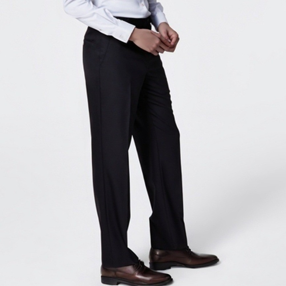 Michael Kors Dress Pants Men 42x32 Black Wool Blend Quite Luxury Office Suit NWT